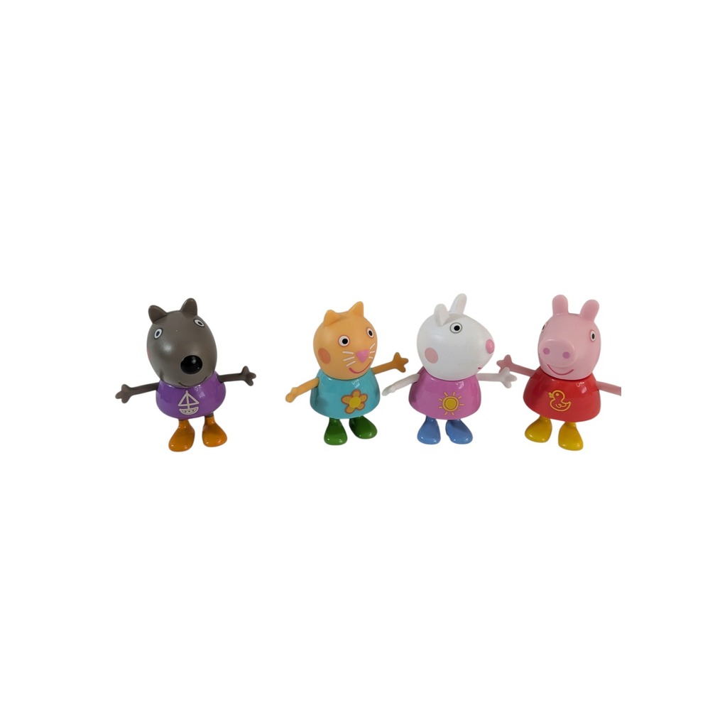 Peppa Pig Friends Figure Set 4 Pack Peppa Suzy Danny Dog Toy Figures Cake Topper